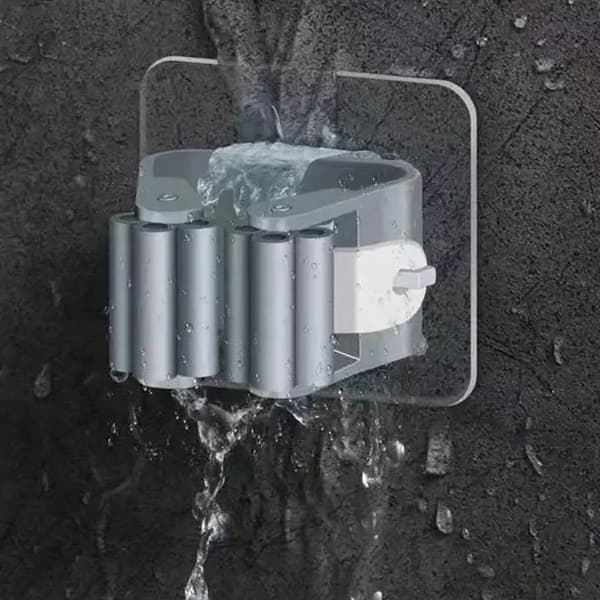 Broom Mop Holder Wall Mount 3Pcs Strong Mount 9 broom and mop holder wall mounted in. shower -min
