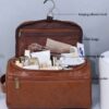 Mens Leather Toiletry Travel Bag Elite 1Pc Bag demo -min