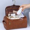 Mens Leather Toiletry Travel Bag Elite 1Pc Bag show -min